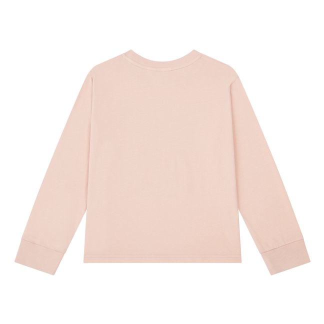 Organic Cotton Long-sleeved T-shirt | Powder pink
