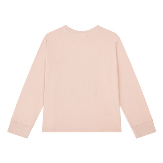 T-shirt Manches Longues Coton Bio | Rose poudré