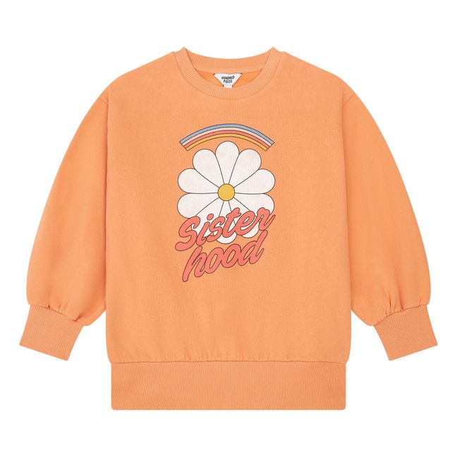 Organic Cotton Crewneck Sweatshirt | Apricot