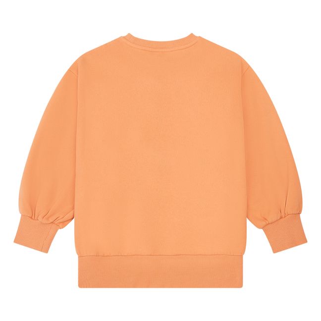 Sweatshirt mit Rundhalsausschnitt aus Bio-Baumwolle | Apricot