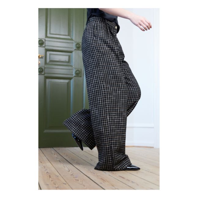 Pantalon Angela Carreaux | Schwarz