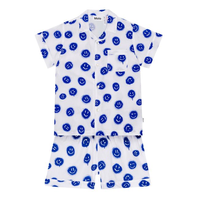 Conjunto de pijama de algodón ecológico Lexi | Azul