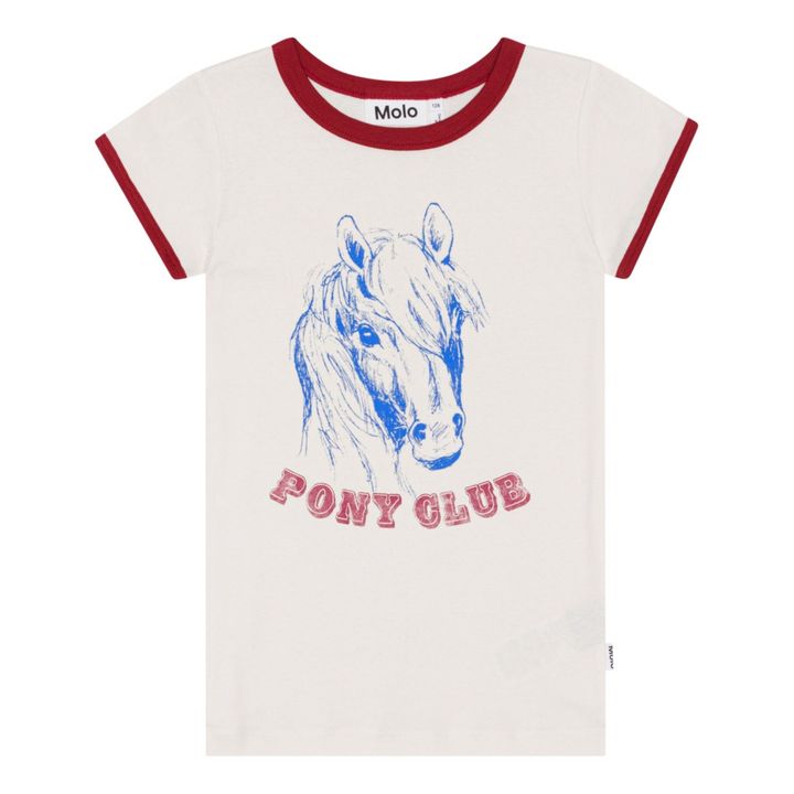 Rhiannon Pony Organic Cotton T-Shirt | Burgundy- Product image n°0