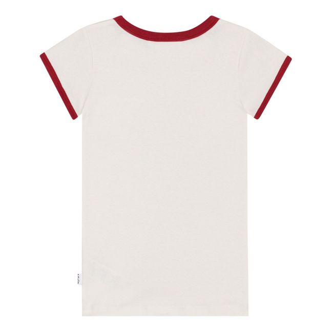 T-Shirt Rhiannon Poney Coton Bio | Burgunderrot