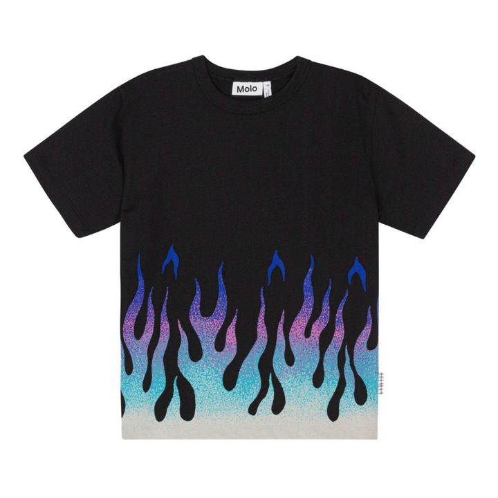 Camiseta de algodón orgánico Riley Flame | Negro- Imagen del producto n°0