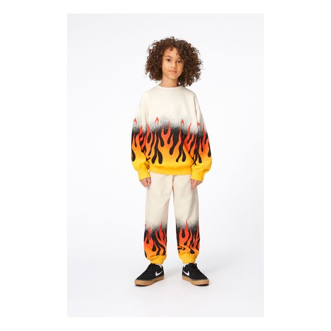 Sweatshirt Monti On Fire Bio-Baumwolle | Beige