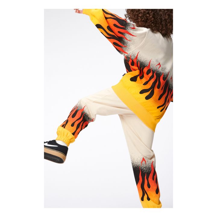 Sweatshirt Monti On Fire Bio-Baumwolle | Beige- Produktbild Nr. 2