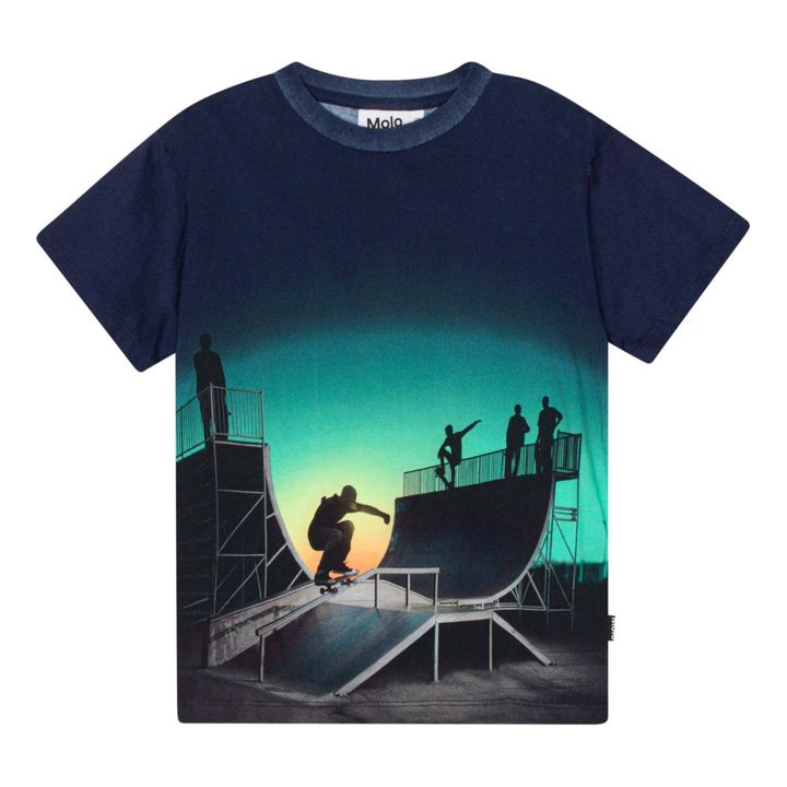 Molo - Rame Halfpipe Universe Organic Cotton T-Shirt - Navy blue ...