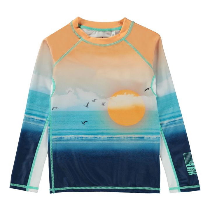 UV-beständiges T-Shirt aus recyceltem Polyester Neptune LS | Navy- Produktbild Nr. 0