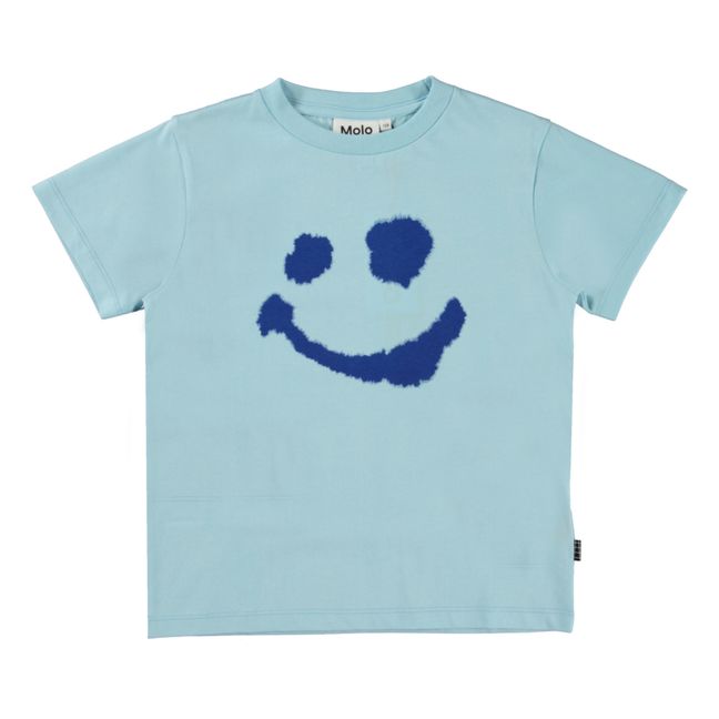 Maglietta in cotone biologico Row | Azzurro