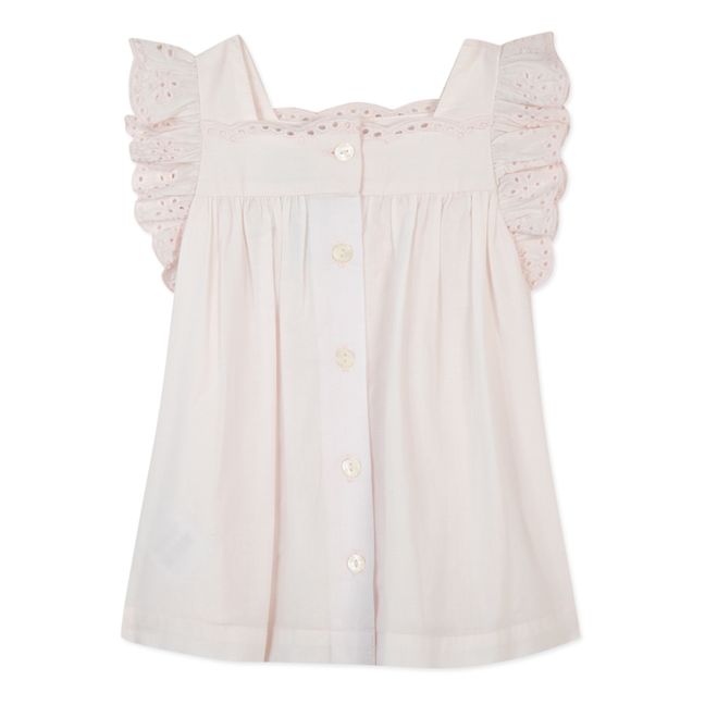 Broderie Anglaise Dress | Pale pink