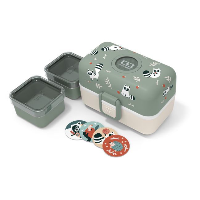 MB Tresor adaptable children's Bento with 3 compartments | Green clay