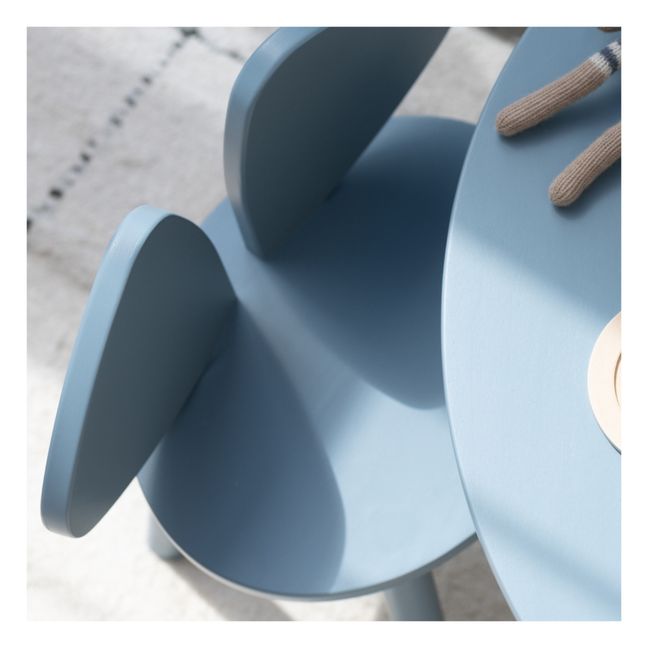 Chaise en chêne Souris | Bleu ciel