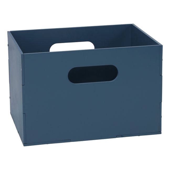 Wooden storage box | Blue