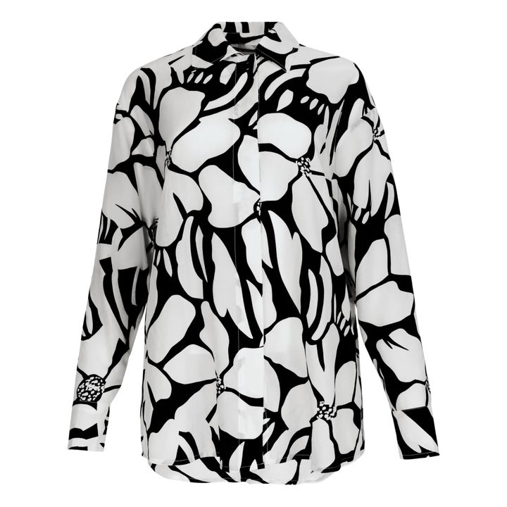 Camisa de algodón y seda | Blanco- Imagen del producto n°0
