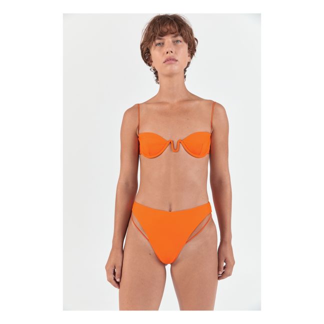 Top Bikini Balconette a Righe | Arancione