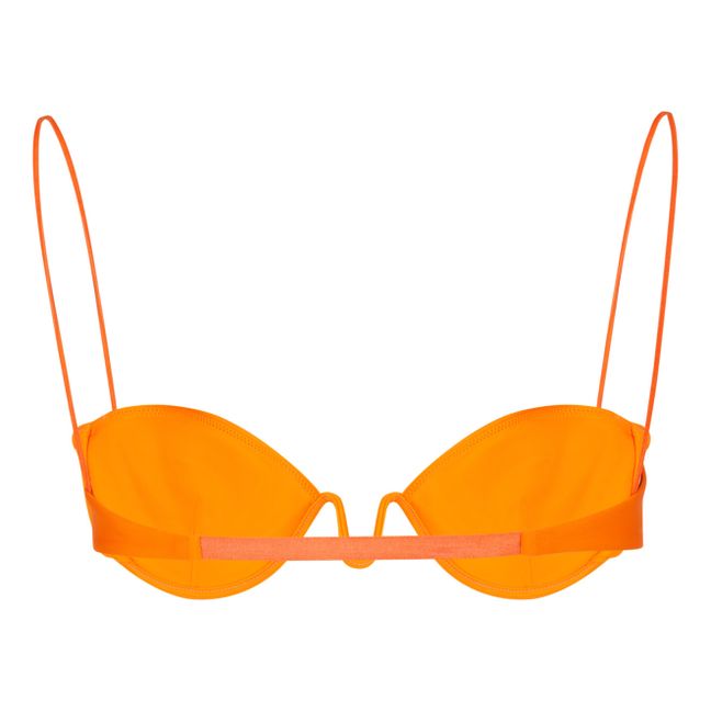 Top Bikini Balconette a Righe | Arancione