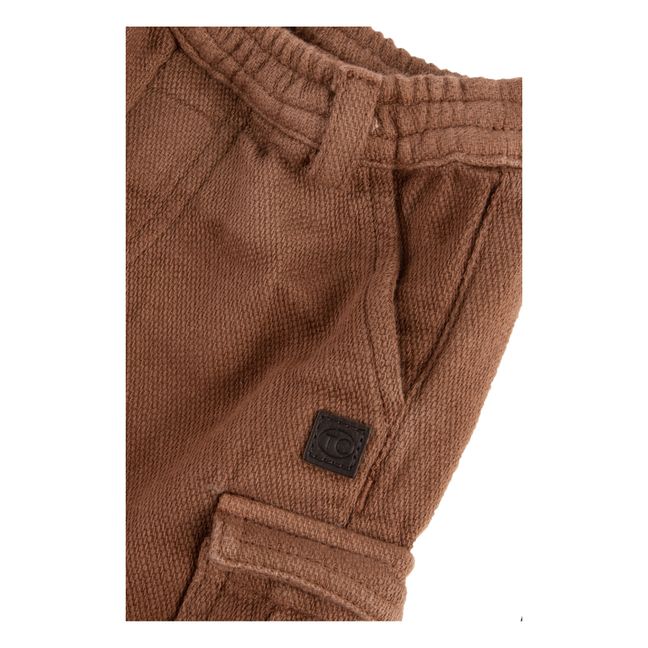 Pantalón cargo texturizado | Chocolate