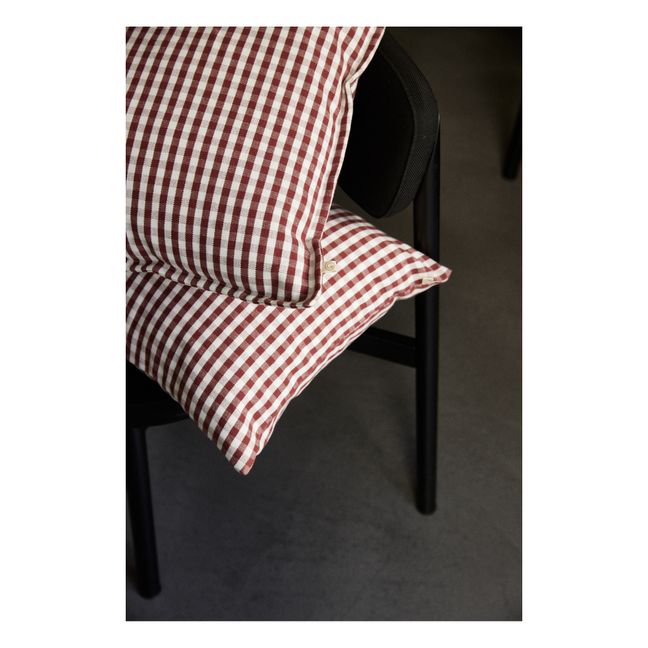 Sao Polo gingham cushion cover | Burgundy