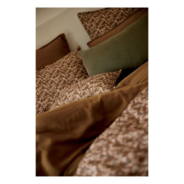 Kissenbezüge aus bedrucktem Perkal - 2er Set | Haselnussbraun- Produktbild Nr. 1