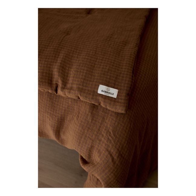 Bettdeckenbezug aus gewaschenem Leinen | Altrosa