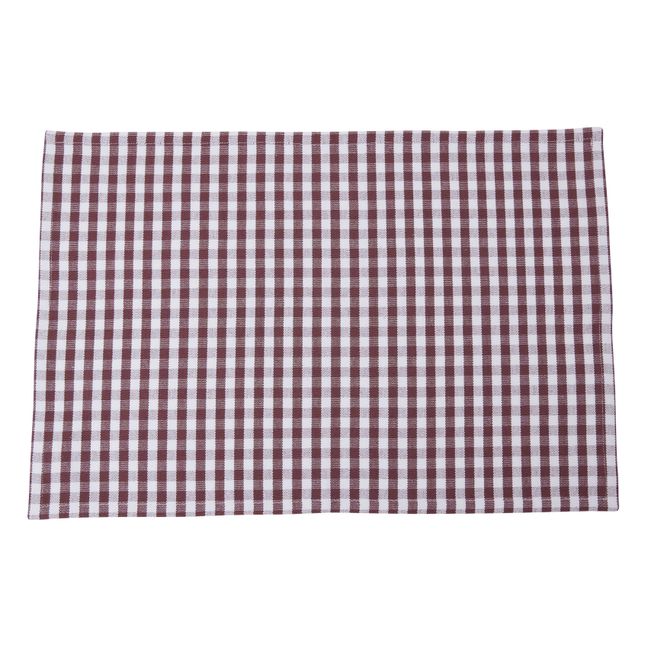 Gingham placemats - Set of 4 | Burgundy