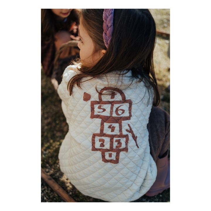 Organic cotton quilted sweatshirt | Ecru- Product image n°1