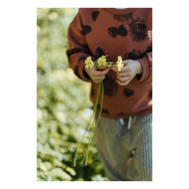 Organic cotton sweatshirt Chestnut | Chocolate
