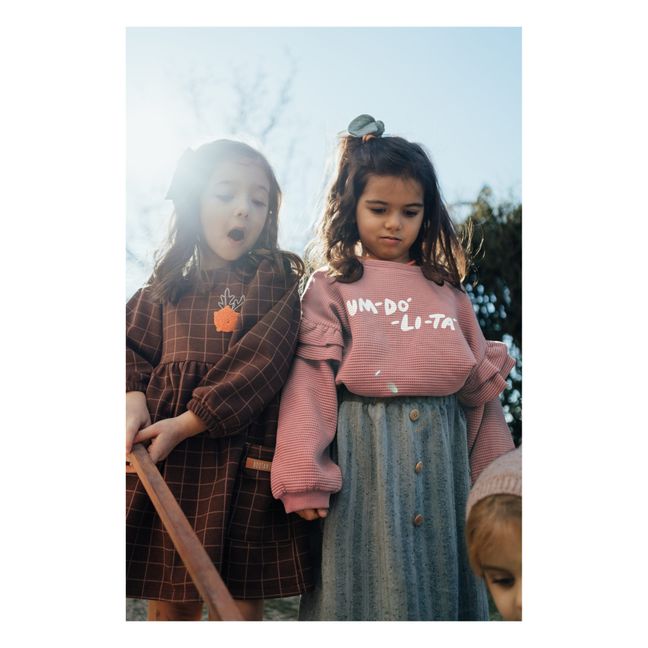 Sweat Volants Coton Bio | Vieux Rose