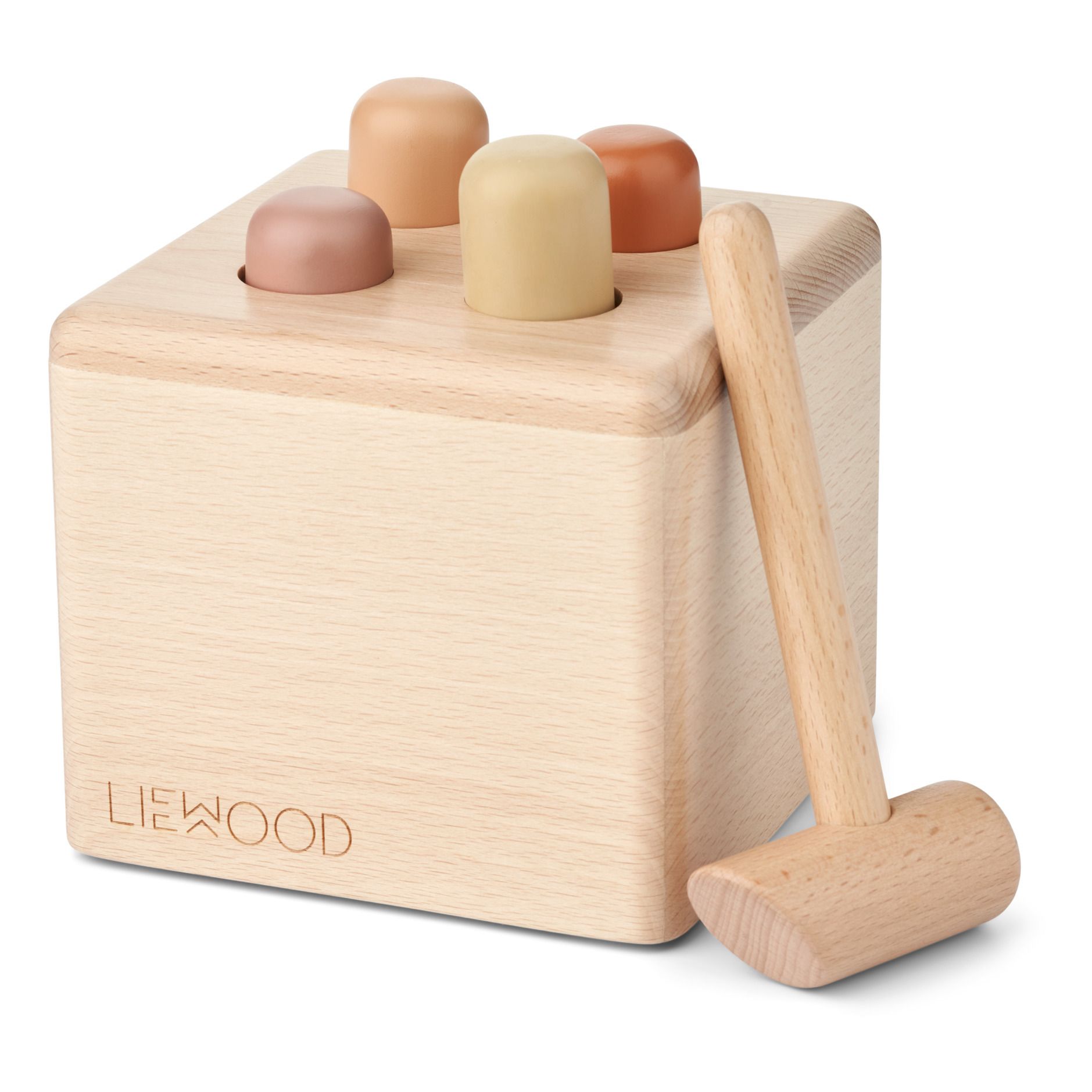 Liewood - Mini blocs de construction en silicone Pierce - Set de 16 - Vert  de gris
