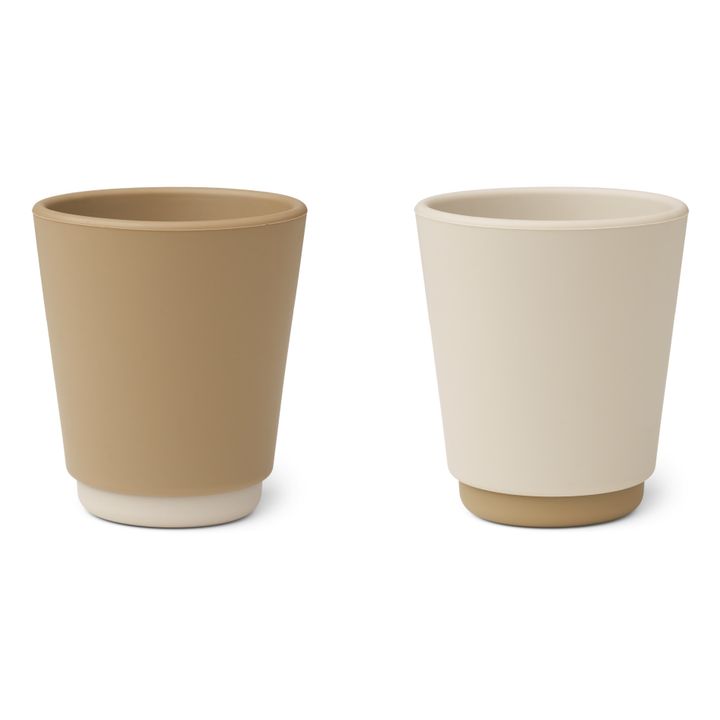 Gobelets Rachel en silicone - Set de 2 | Marron- Image produit n°0