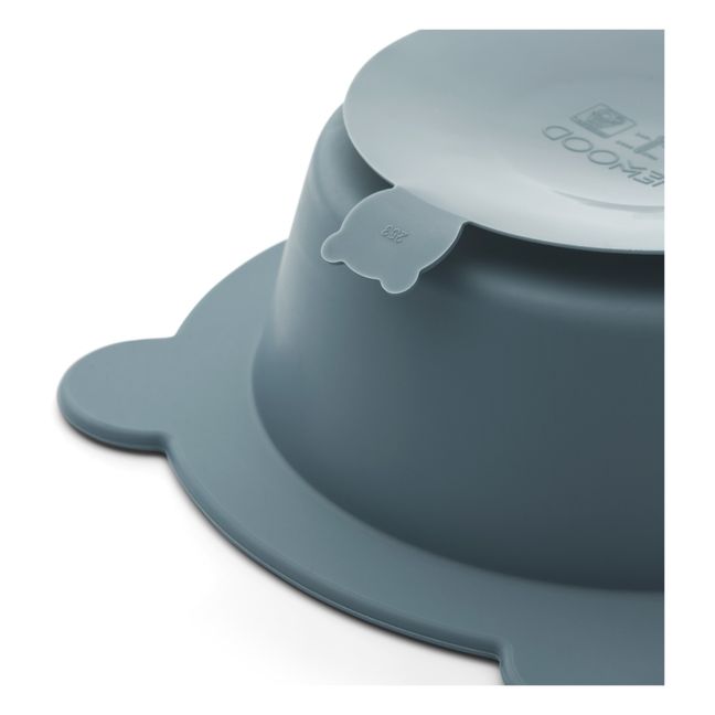 Peony Silicone Non-Slip Bowls - Set of 2 | Blue