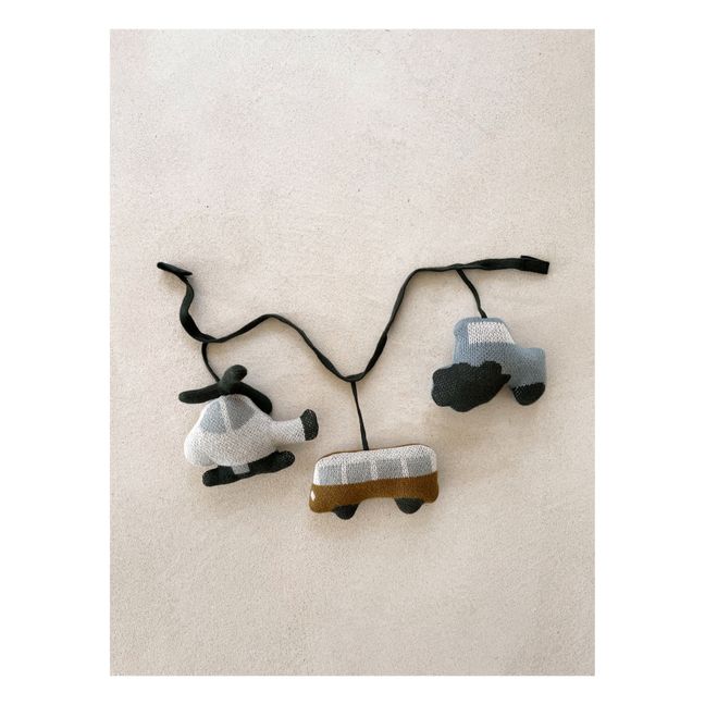 Organic Cotton Stroller Mobile | Grey blue