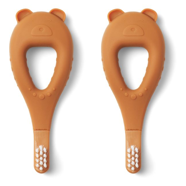 Janelle Silikon-Zahnbürste Janelle- 2er-Set | Mustard