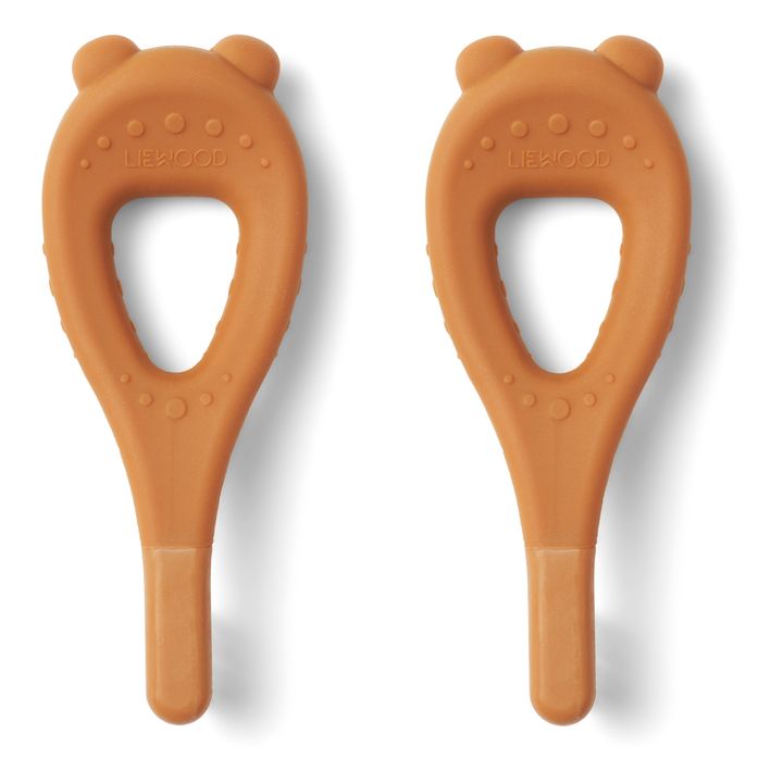 Janelle silicone toothbrush - Set of 2 | Mustard- Product image n°4