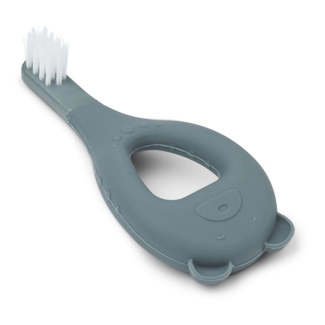 Cepillo de dientes de silicona Janelle - Juego de 2 | Whale blue