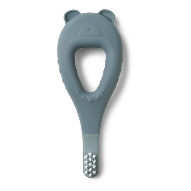 Spazzolino da denti Janelle in silicone - Set da 2 | Whale blue