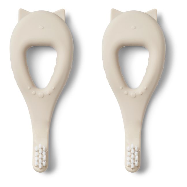 Spazzolino da denti Janelle in silicone - Set da 2 | Sandy