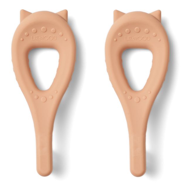 Brosse à dents Janelle en silicone - Set de 2 | Tuscany rose