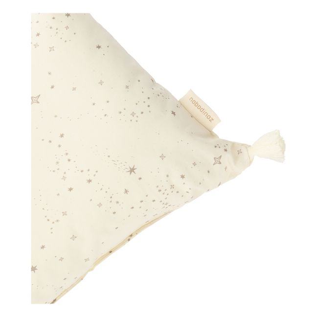 Coussin rectangulaire Stories en coton bio | Ecru