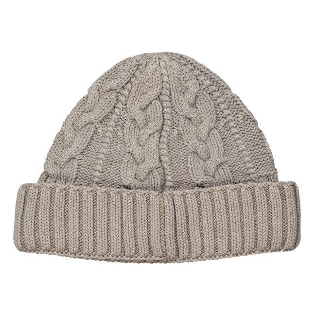 Cable 6619 organic cotton hat | Beige