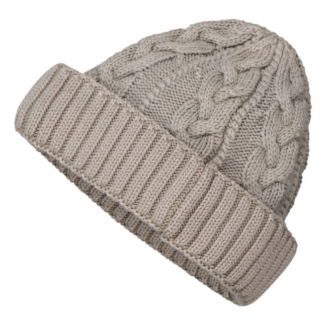 Cable 6619 organic cotton hat | Beige