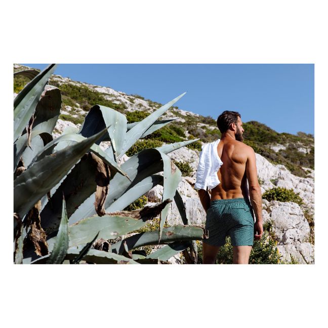 Short de Bain Abysses | Vert foncé