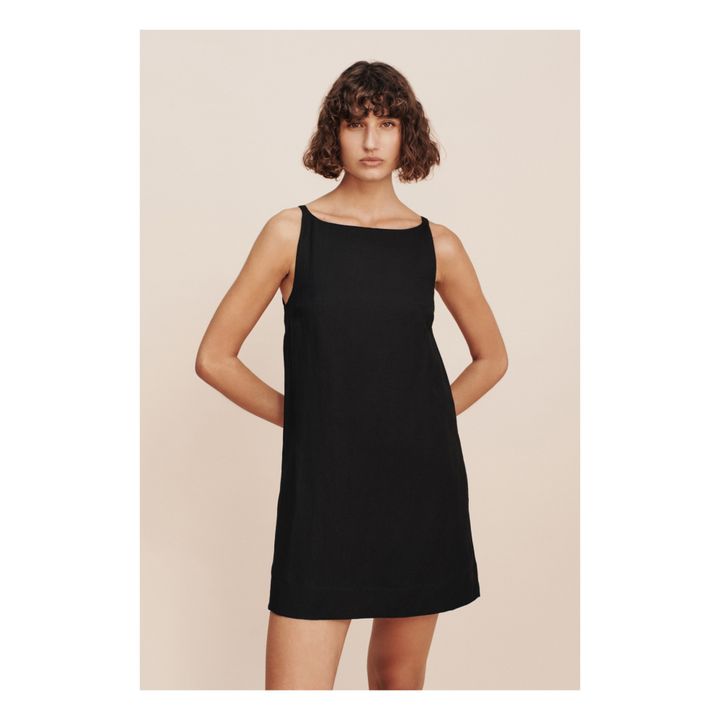 Mini abito in lino Jordan | Nero- Immagine del prodotto n°1