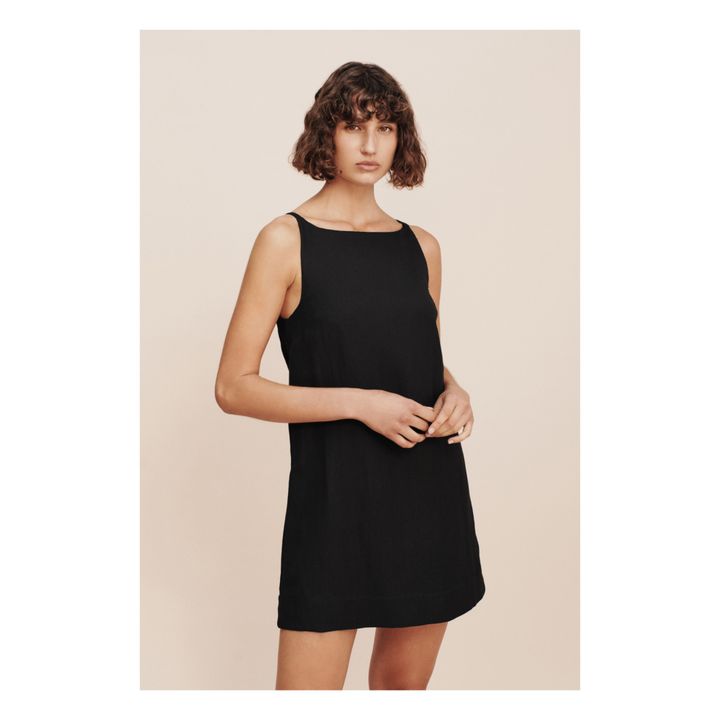 Mini abito in lino Jordan | Nero- Immagine del prodotto n°2