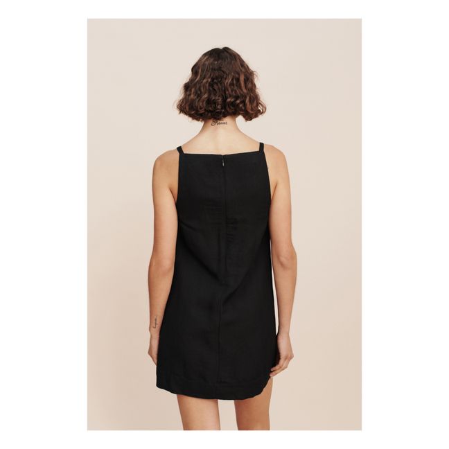 Kleid Jordan Mini Leinen | Schwarz