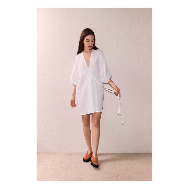 Vestido de hilo de lino | Blanco