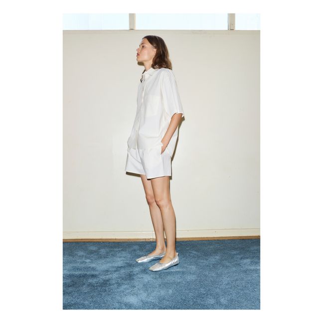 Short Popeline de Coton Bio | Ecru