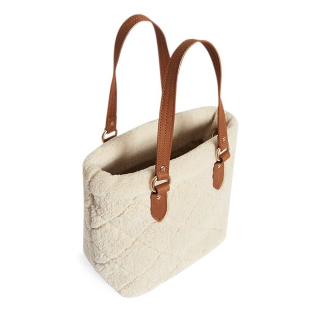 Cabas S Matelassé Shearling | Ecru