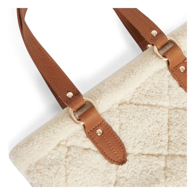 Cabas S Matelassé Shearling | Ecru